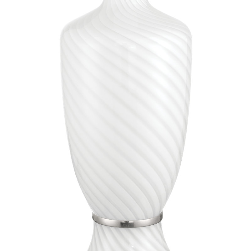 Classico Table Lamp, White/Polished Nickel, White