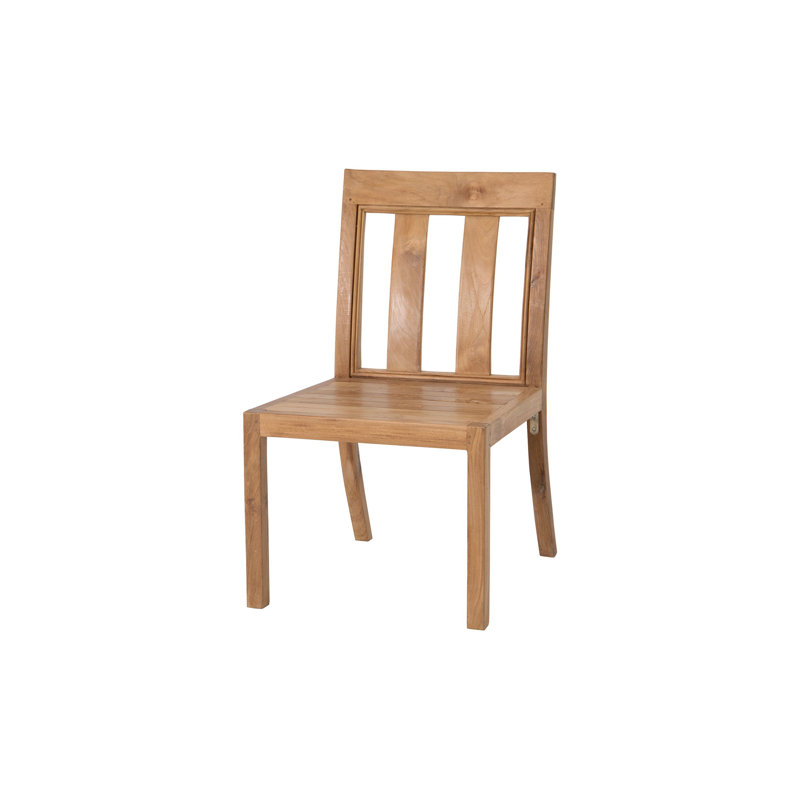 Chatsworth Teak Outdoor Dining Armless Chair (Set of 2), Natural