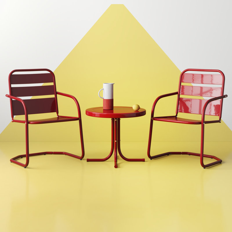 Burley 3 Piece Seating Group, Red