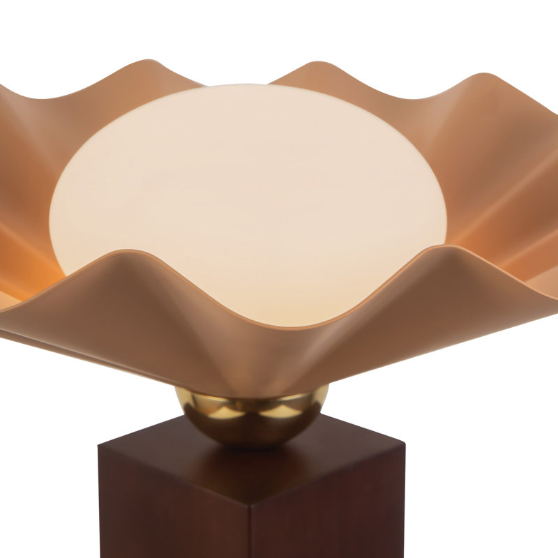 Furrow 14-in Red Table Lamp, Pink