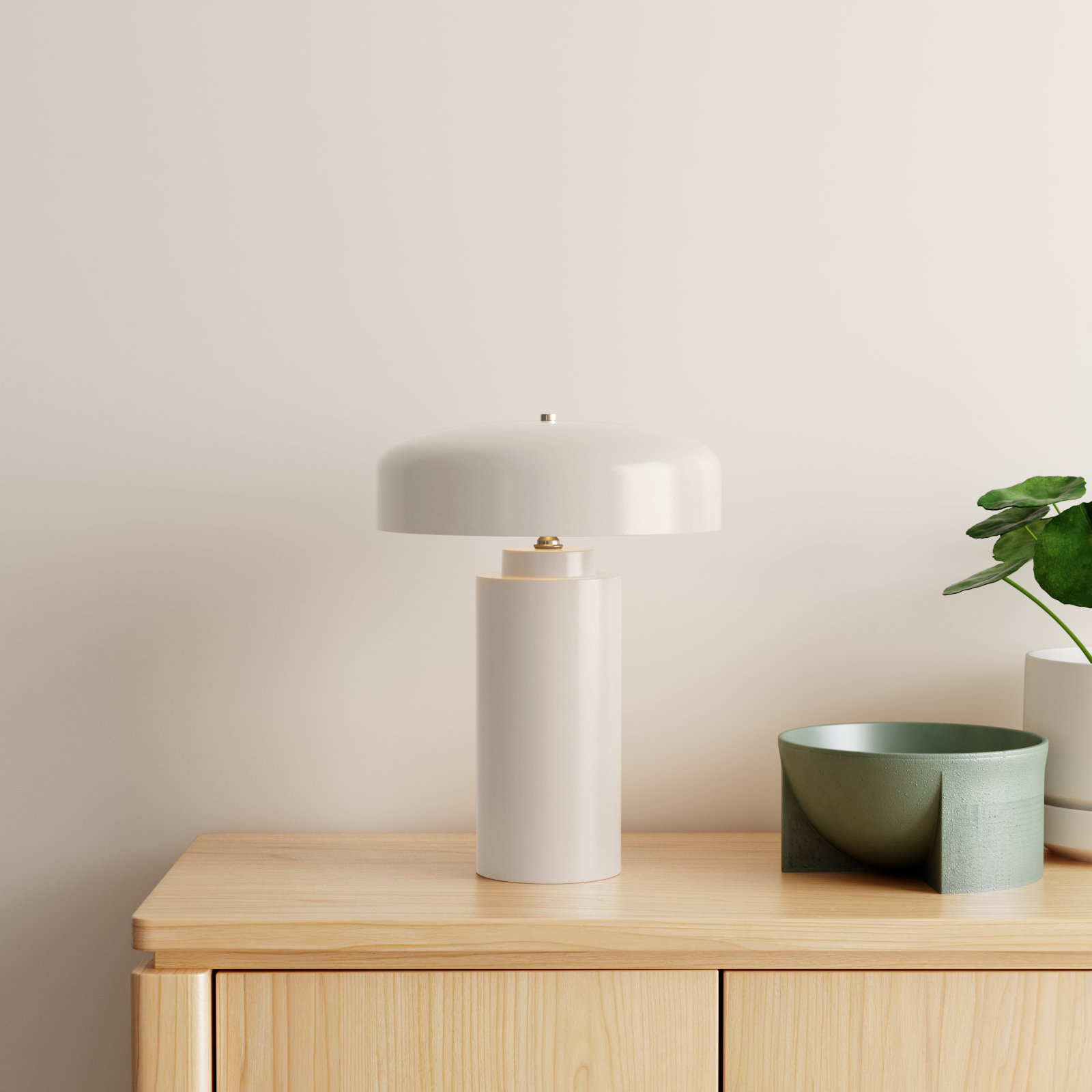 Hardacre Ceramic Table Lamp, Matte White