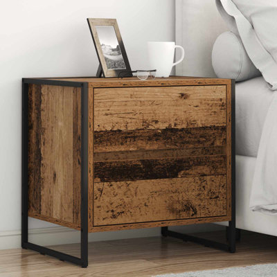 50cm W Manufactured Wood Bedside Table