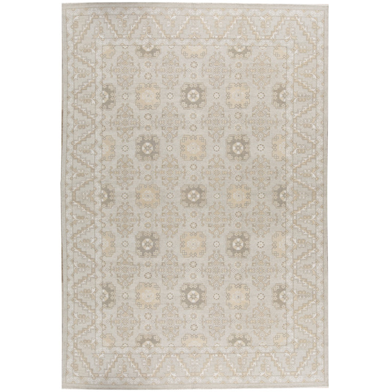 Hand-Knotted High-Quality Gray Area Rug