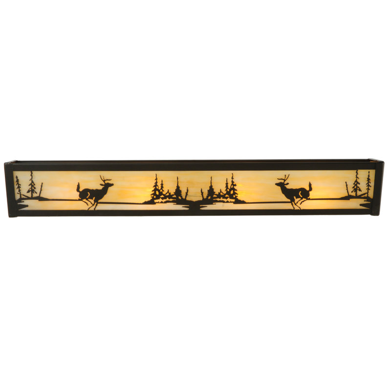 Rustic Lodge 4 - Light Bath Bar, Brown