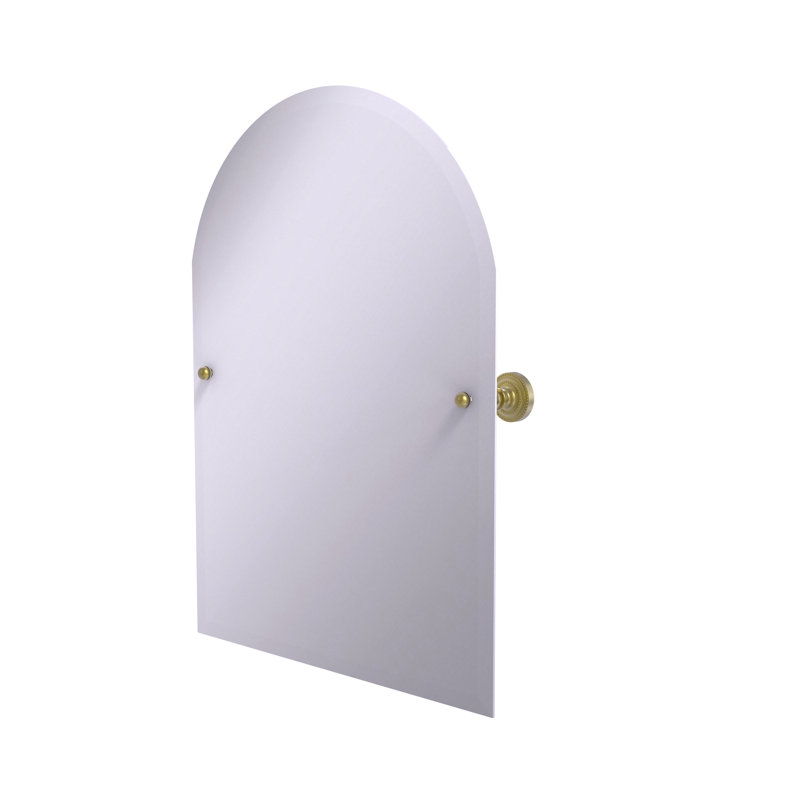 Miroir d'appoint arqué 21 "x 26" Marchmont, Laiton satiné