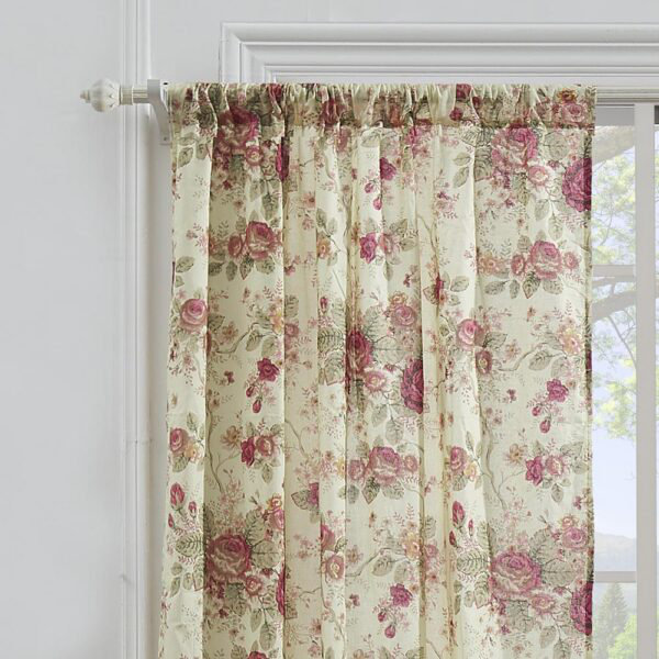 Greenland Home Fashions Antique Rose Ecru Window Panel Pair