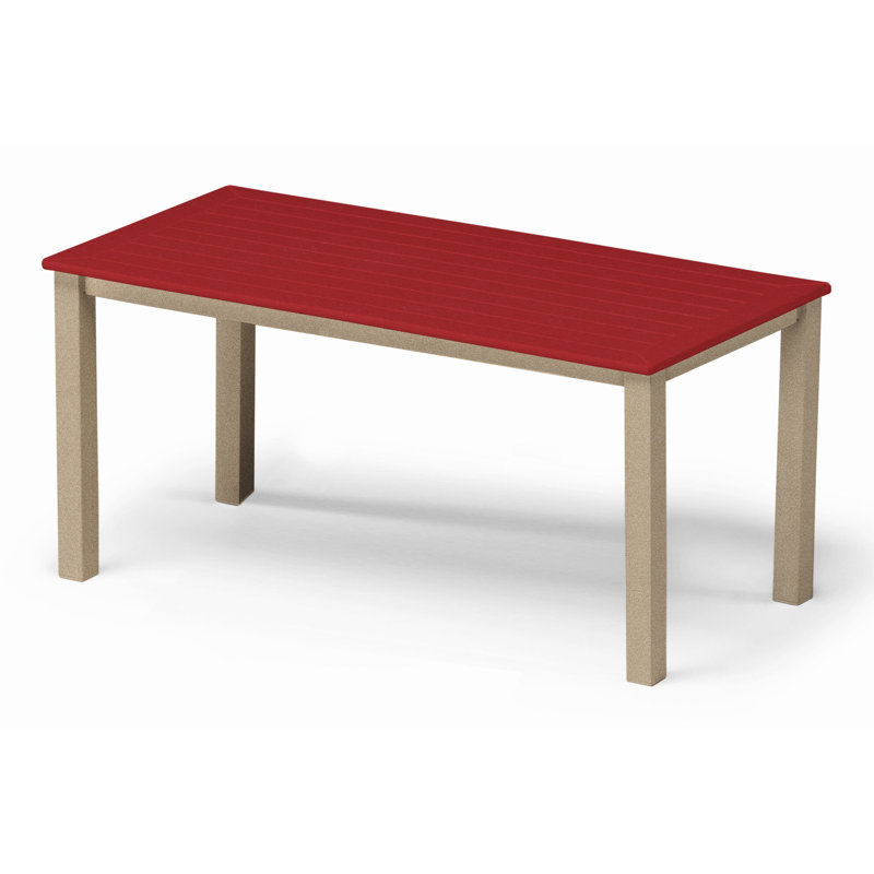 Robinett Rectangular Outdoor Coffee Table , 42'' in. W 21'' in. D, Textured Desert, Aqua PQ0