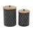 Armante 2-Piece Metal Decorative Jar Set