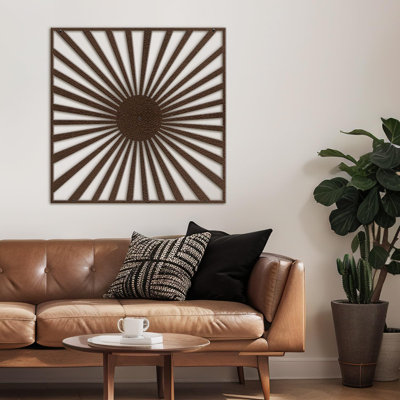 Sun Rays Burst, black gold metal wall decor, minimalist modern contemporary decor