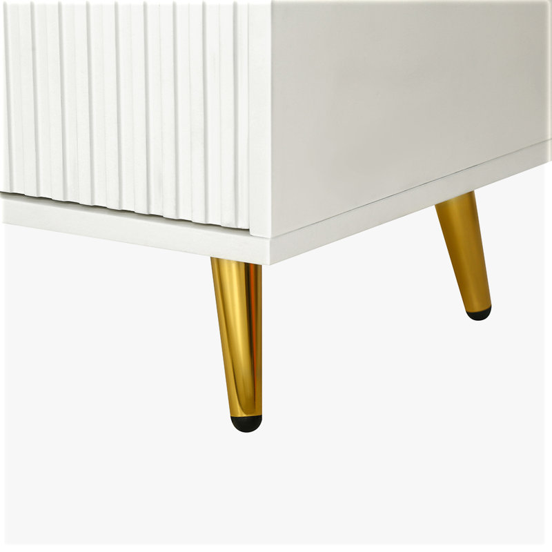 Crédence de rangement l 59,8 po Tavia, Blanc
