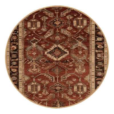 Machine Washable Turkish Brown Area Rug