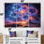 «Celestial Bloom Mystery - Space Paysages», ensemble de décorations murales-108314032-108314034