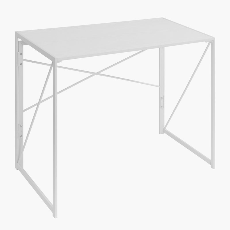 Computer Folding Desk, White/White