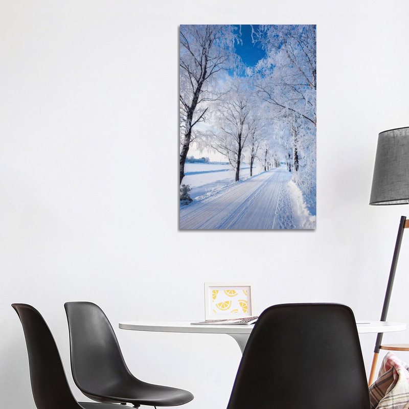 Winter Road by Lauri Lohi - Wrapped Canvas Print, 101.6 cm H x 66.04 cm W x 1.91 cm D