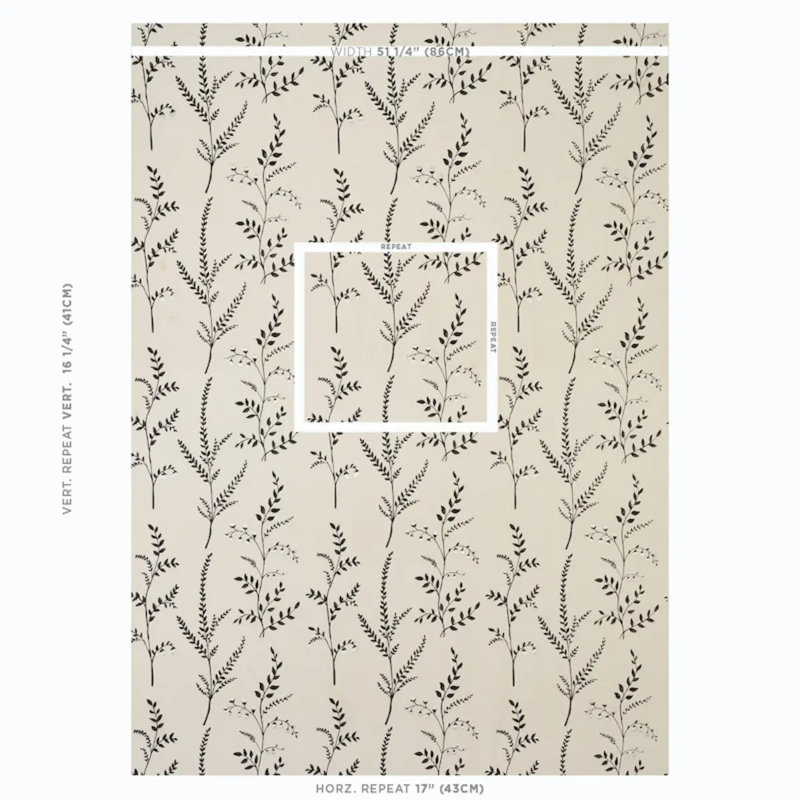 Cynthia Embroidered Print Fabric, Black/ Neutral