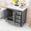 Ensemble de meuble-lavabo 36 po avec lavabo en céramique, 2 portes à fermeture douce et 5 tiroirs-1477103316
