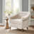 Bedford Fayette 35" Wide Tufted Barrel Chair with Round Arms, Accent Armchair with Solid Wood Legs