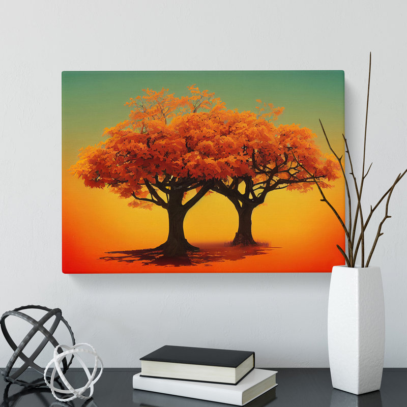 Blooming Trees - Wrapped Canvas Painting, 35cm H x 50cm W x 3cm D