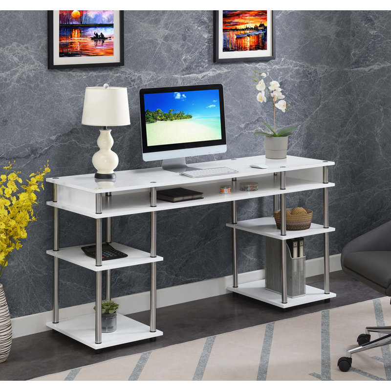 Steel Writing Desk, White