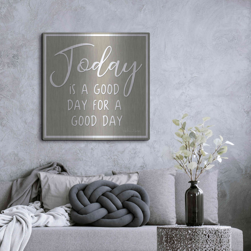«Today is a Good Day» par Lori Deiter, art mural en métal, 36 po x 36 po