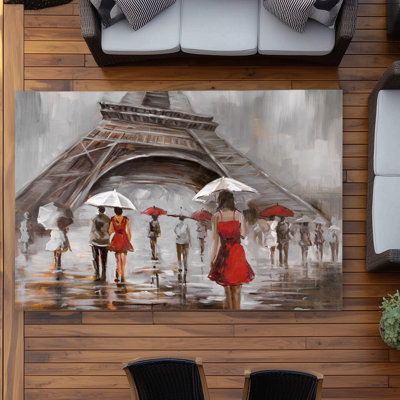Near the Eiffel Tower Outdoor Area Rug | Architecture Decor