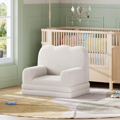 Canapé pour enfants. Fauteuil convertible 2 en 1 en molleton pour tout-petits. Canapé-lit souple et pliable pour enfants