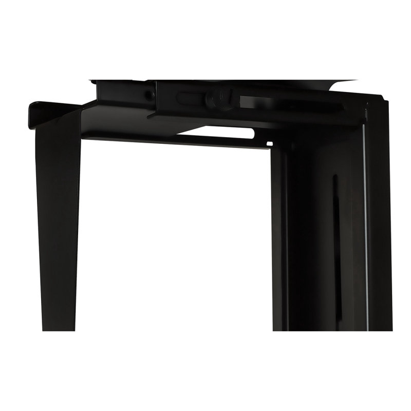Black Adjustable Wall or Under Desk CPU Mount