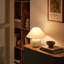 Lampe de table à DEL 11 po avec base ronde en céramique crème Fiona-769540784