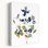 Art floral abstrait bleu, bleu et jaune