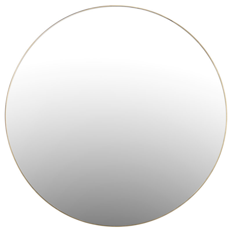 Bellvue Metal Wall Mirror, Polished Brass, 47.25" x 47.25"
