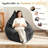 Corduroy Ergonomic Bean Bag, Ideal For Sharing Snacks At Home, Removable Cover, Suitable All Ages Large Bag Chair Relaxing In , Support, Machine - Washable, Flannelette