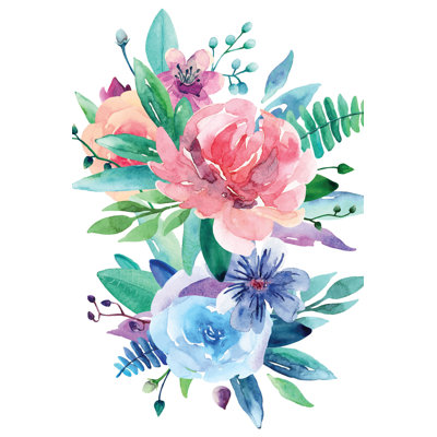 "Watercolor Bouquet", pince de Ann Ann