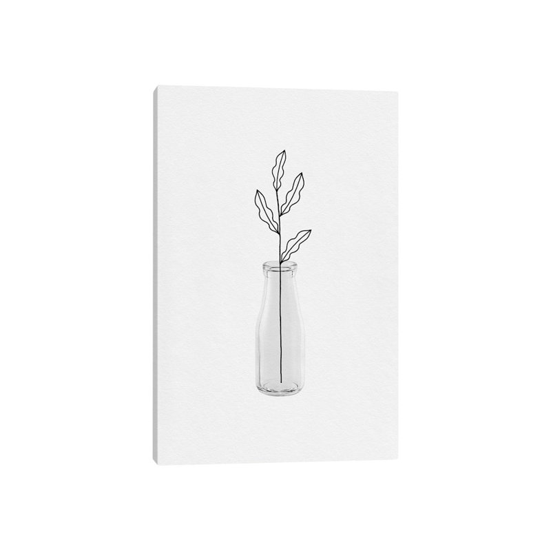 «Fazeley Leaf Still Life», impression sur toile, H 26 po x l 18 po x P 1,5 po, Toile avec cadre noir, Pas de tapis