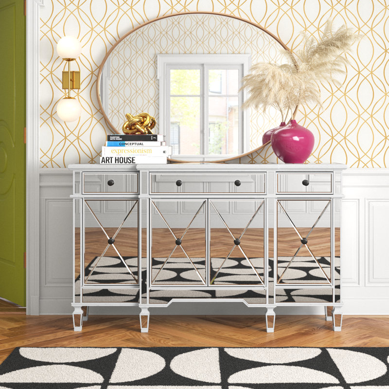 Caila 3 Drawer Sideboard, Antique White, 36" H x 48" W x 14" D