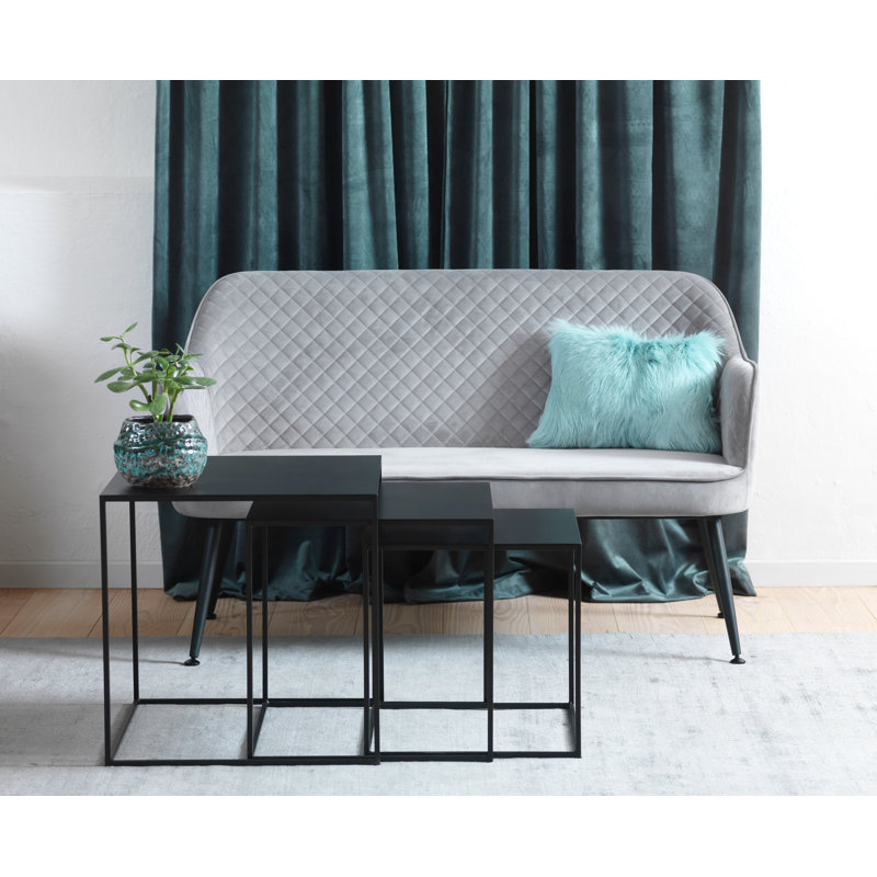 Bashar Upholstered Bench, Grey