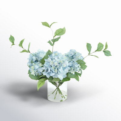 Keenum Hydrangea Floral Arrangement in Vase