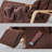 Recliners with Massage &amp; Air Pressure | 5-Angle Rocking Chair | Walnut Brown Cotton Fabric
