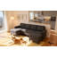 Canapé modulaire en lin rembourré avec 2 repose-pieds-1541393045