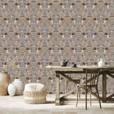 Magic Animals Print Non Woven Non-Pasted Textured Wallpaper
