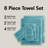 800 GSM Aqua Ultra-Soft 100% Cotton Absorbent 8-Piece Towel Set-20238607