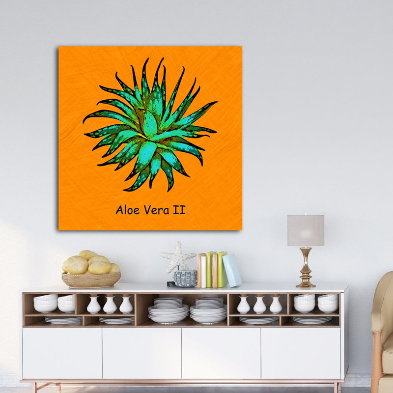 " Abstract Aloe Vera II ", 8" H x 8" W x 1.5" D