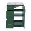 Meuble-lavabo moderne 24 po avec lavabo, petite armoire de lavabo avec 2 tiroirs et porte à fermeture douce, meuble-lavabo sous-comptoir avec tiroirs