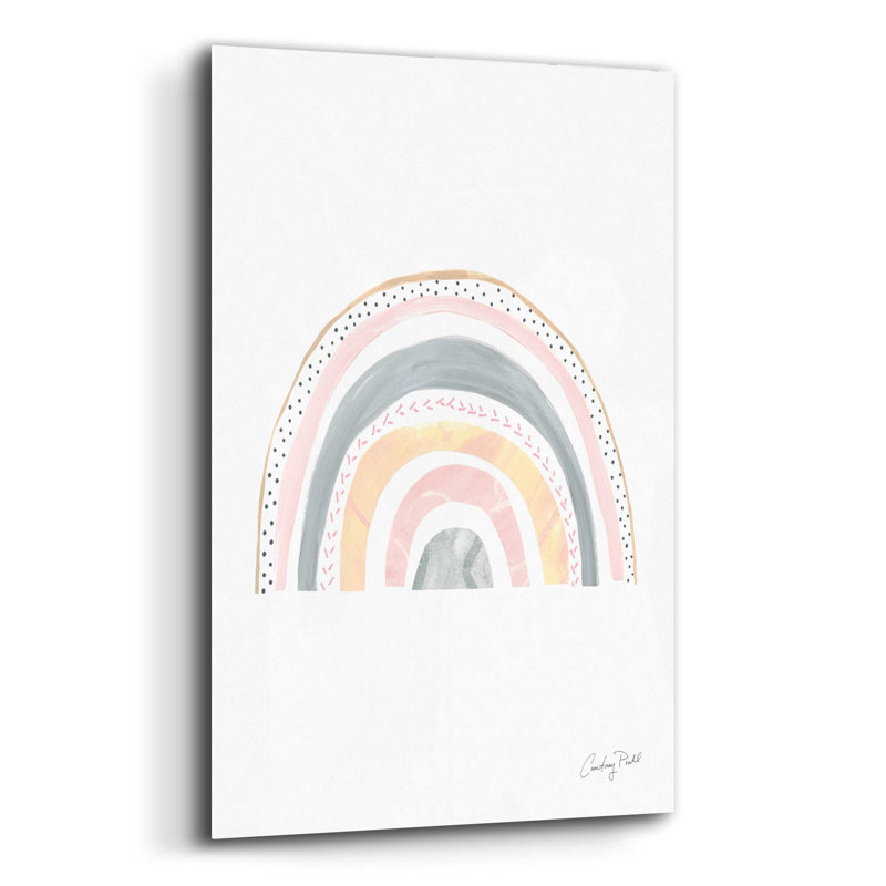«Boho Rainbow IX» par Courtney Prahl, art mural en verre acrylique, H 16 po x l 12 po x P 0,13 po
