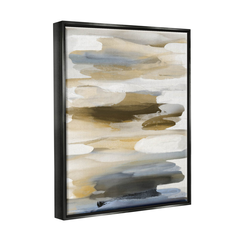 Art abstrait giclée par Jackie Hanson, H 21 po x l 17 po x P 1,7 po, Cadre flottant noir de jais