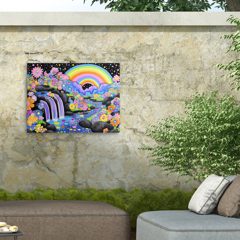 Toile d'extérieur Jess Stempel Rainbow River, H 14 po x l 19 po