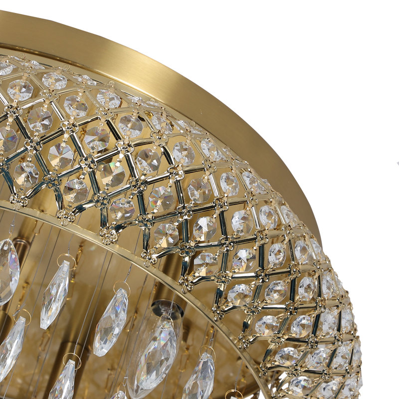 Lustre tambour Delainy, Laiton brossé