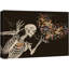 Moody Skull "Flowers For Love", impression d'art moderne sur toile encadrée-101165744-101165745