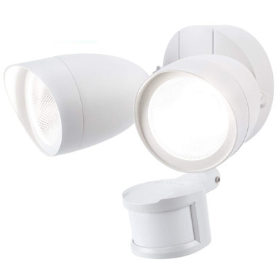 2 - Head LED Hardwired Dusk to Dawn Outdoor Security Flood Light with Motion Sensor