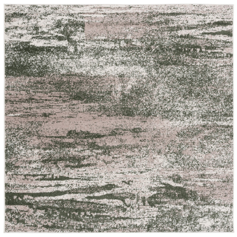 Manneville Performance Abstract Rug, Square 6'