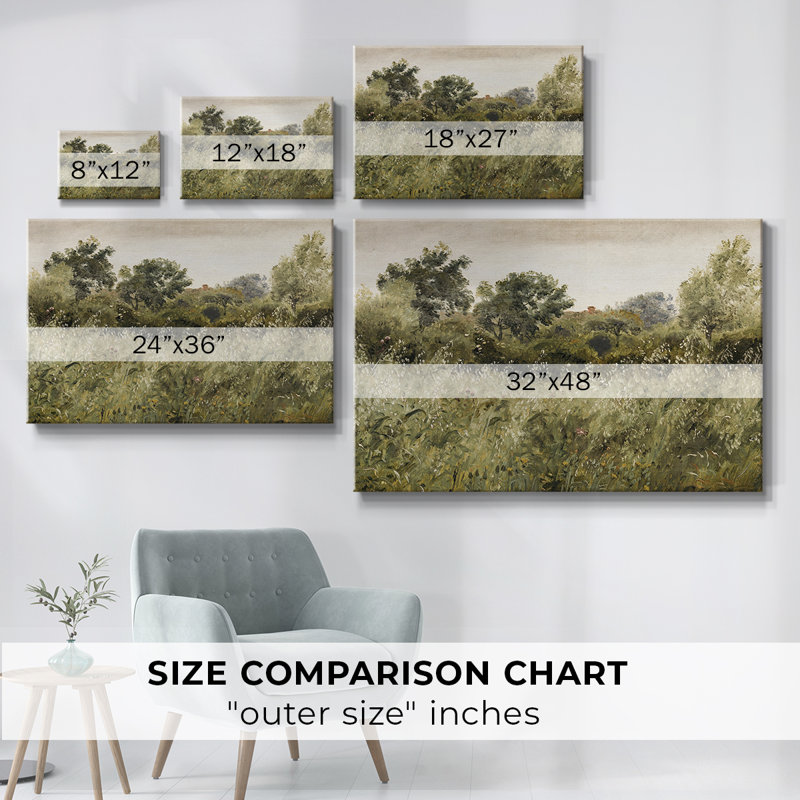 Paysage rétro - DCCDXCI, reproduction d'art sur toile, H 25 po x l 37 po